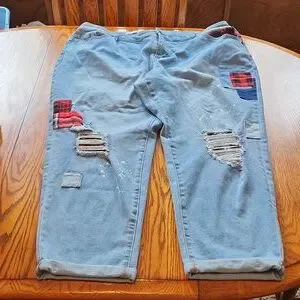 Lane Bryant Jeans Lane Bryant Distressed Midrise Boyfriend